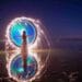 a woman entering a reality shifting portal to her desired reality